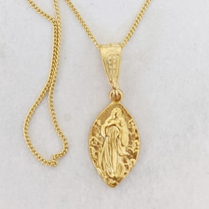 Tiny Mary Magdalene Carried by Angels 10x17mm, 18K Gold Vermeil ...