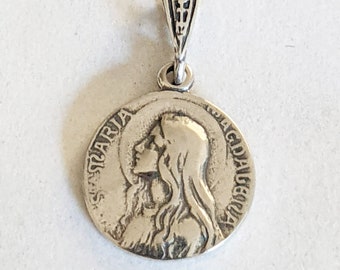 Medal - Sta Maria Magdalena 15mm - Sterling Silver