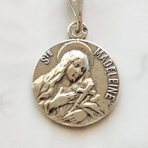 Medal - Ste Madeleine 18mm - Sterling Silver