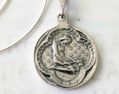 Necklace - Saint Mary Magdalene Sterling Silver Medal - 20mm + 18 inch Sterling Silver Italian Chain