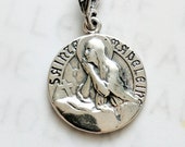 Medal - Sainte Madeleine 18mm - Sterling Silver