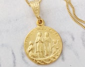 Necklace - Saintes Maries 15.5mm - 18K Gold Vermeil + 18 Inch Italian 18K Gold Vermeil Chain
