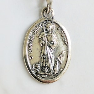 Medal - Saint Martha 16x22mm - Sterling Silver