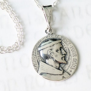 Necklace - St Francis of Assisi 18.5mm - Sterling Silver + 18 Inch ...