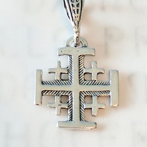 Cross - Jerusalem Cross 14x16mm - Sterling Silver