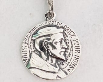 Medal - St Francis of Assisi 18.5mm - Sterling Silver