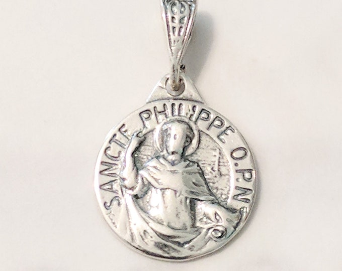 Medal Tiny St Philip the Apostle 15mm Sterling Silver Etsy