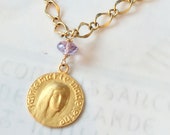 Bracelet - Mary of Magdala - Amethyst - 18K Gold Vermeil