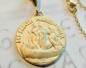 Necklace - Les Saintes Maries de la Mer 27mm - 18K Gold Vermeil + 18 Inch 22K Gold Vermeil Chain