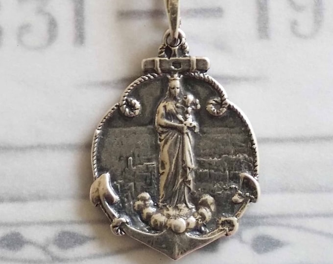 Medal - Notre Dame De La Garde / Marseille 19x25mm - Sterling Silver - Etsy