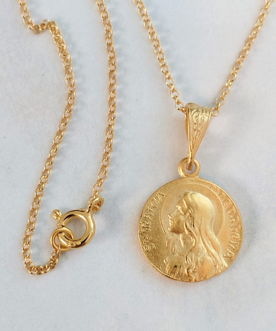 Necklace Sta Maria Magdalena 15mm 18K 