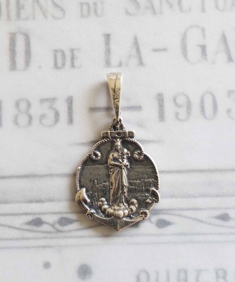 Medal - Notre Dame De La Garde / Marseille 19x25mm - Sterling Silver - Etsy