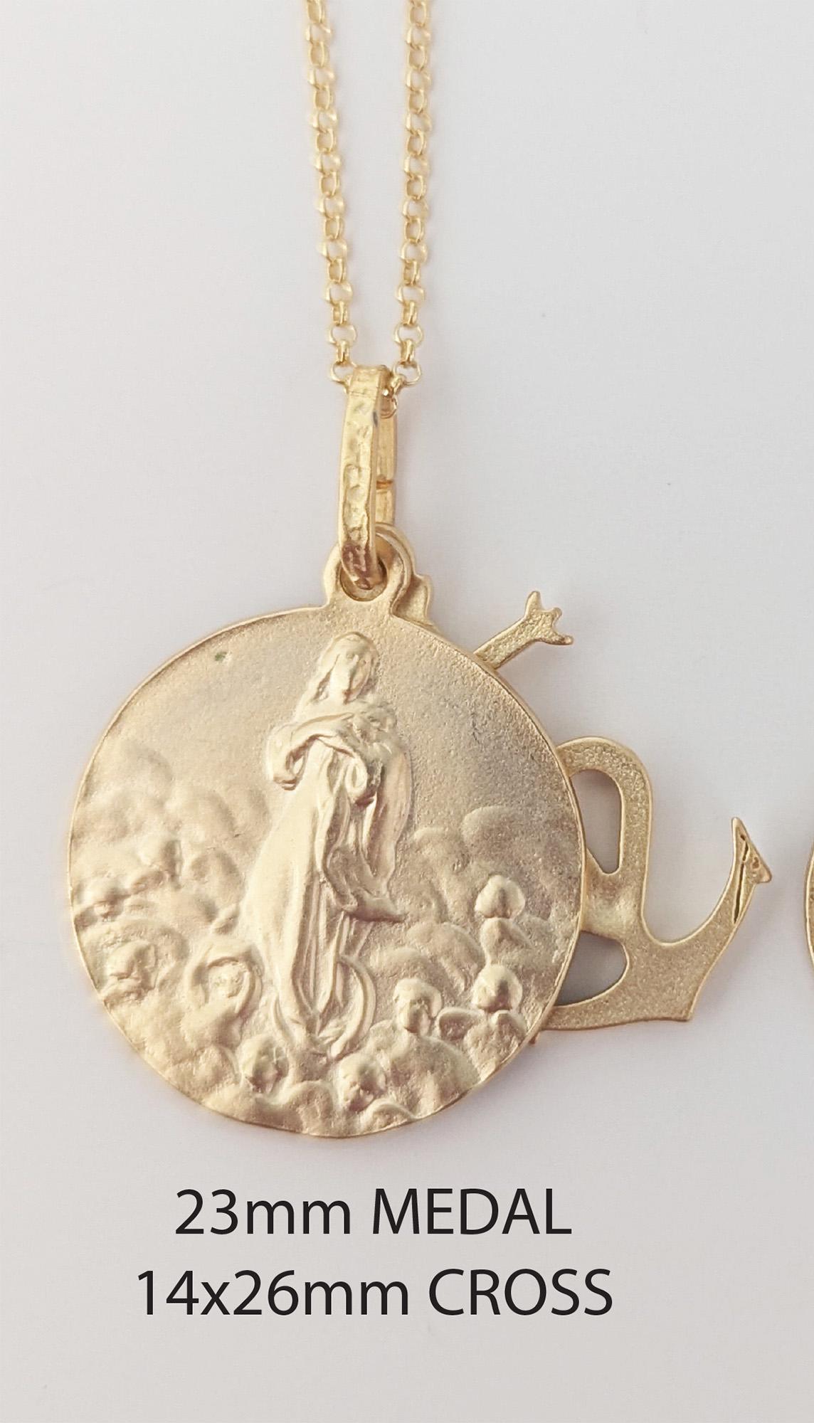 Mary Magdalene Carried by Angels 20mm & Camargue Cross 10x20mm