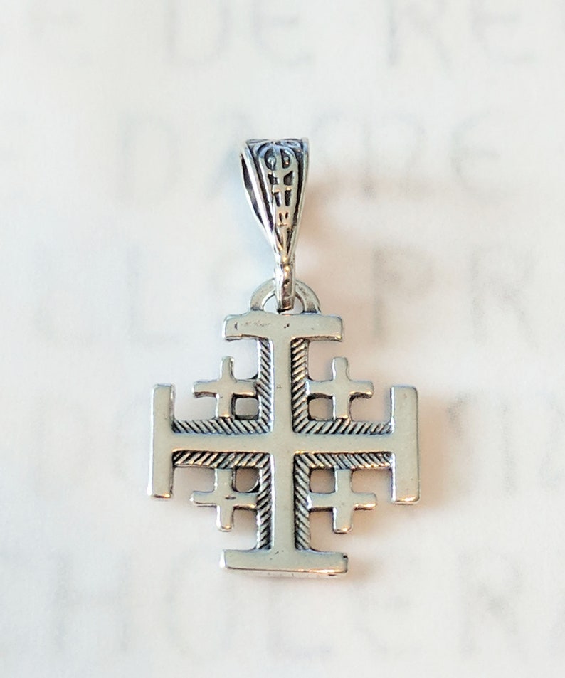 Cross Jerusalem Cross 14mm Sterling Silver - Etsy