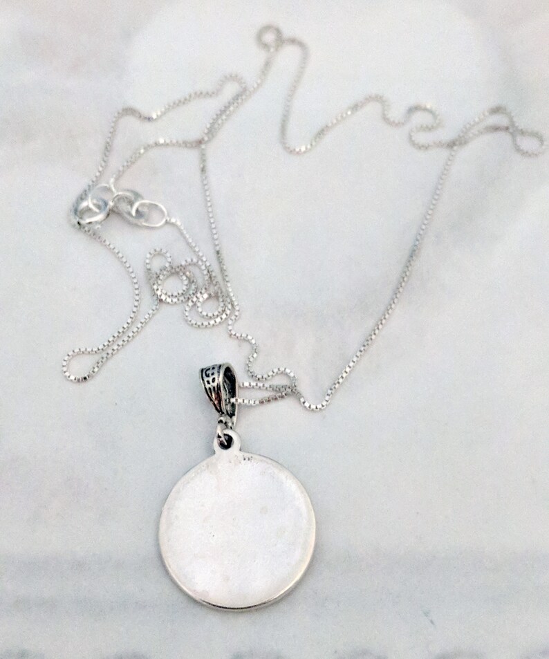 Necklace - Holy Spirit Sterling Silver 17.5mm + 18 Inch Italian ...