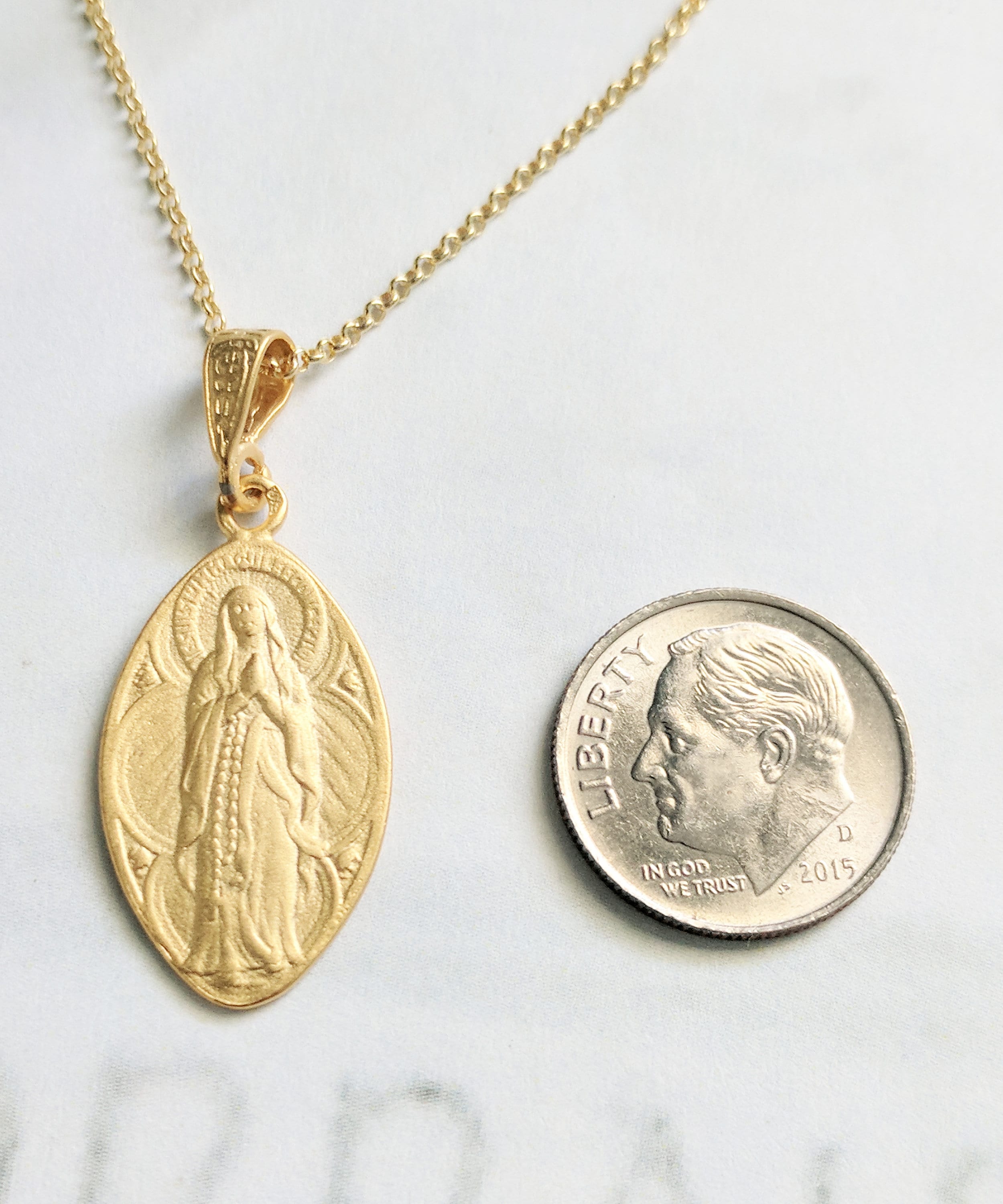 Coastal Grit Our Lady of Lourdes Necklace - Main Image