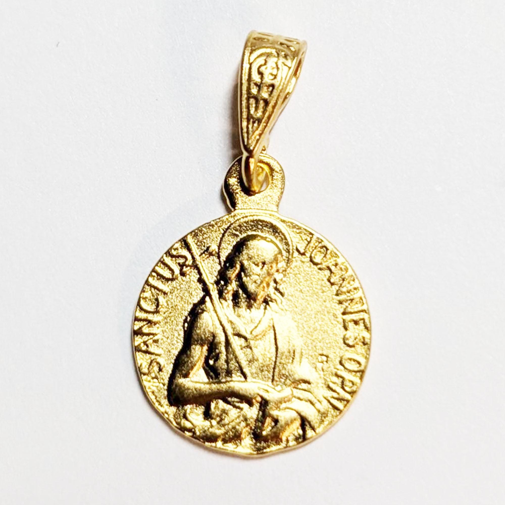 Médaille Religieuse Saint Jean Baptiste - Pendentif En Or Jaune 18 Carats - Occasion