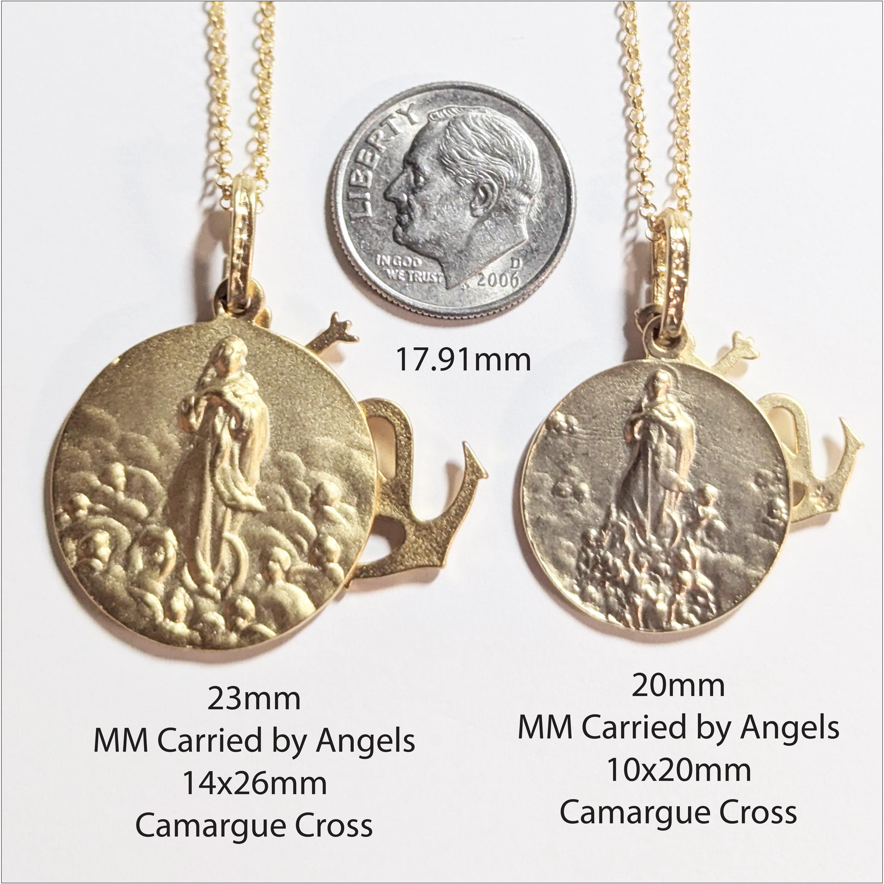 Mary Magdalene Carried by Angels 20mm & Camargue Cross 10x20mm