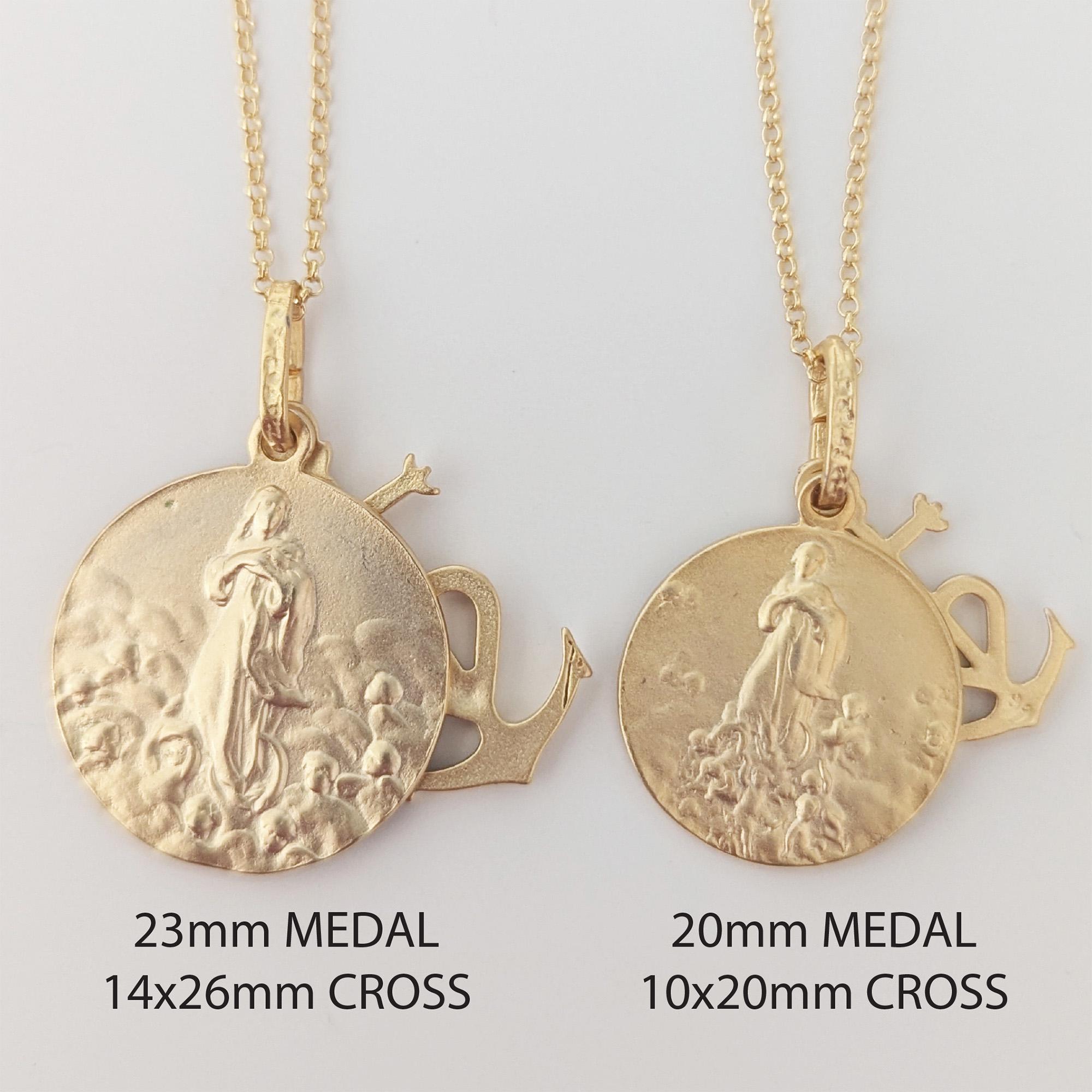 Mary Magdalene Carried by Angels 20mm & Camargue Cross 10x20mm