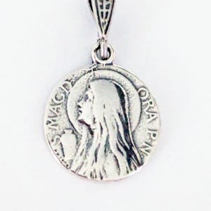 Medaille - Maria van Magdala en albasten pot - 15 mm - sterlingzilver