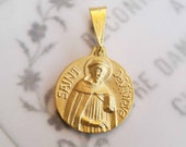 Medal - St Dominic de Guzmán - 18K Gold Vermeil - 18mm