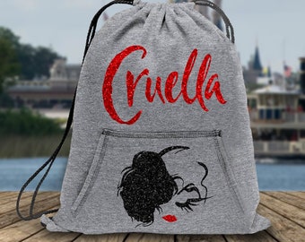 Mochila Disney Cruella De Vil/ Bolsa Estella Glitter Red Villain Tote Park