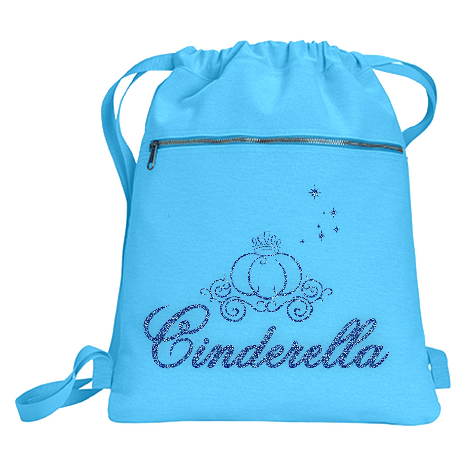 Disney Cinderella Backpack/ Glitter Blue Cinderella's Etsy