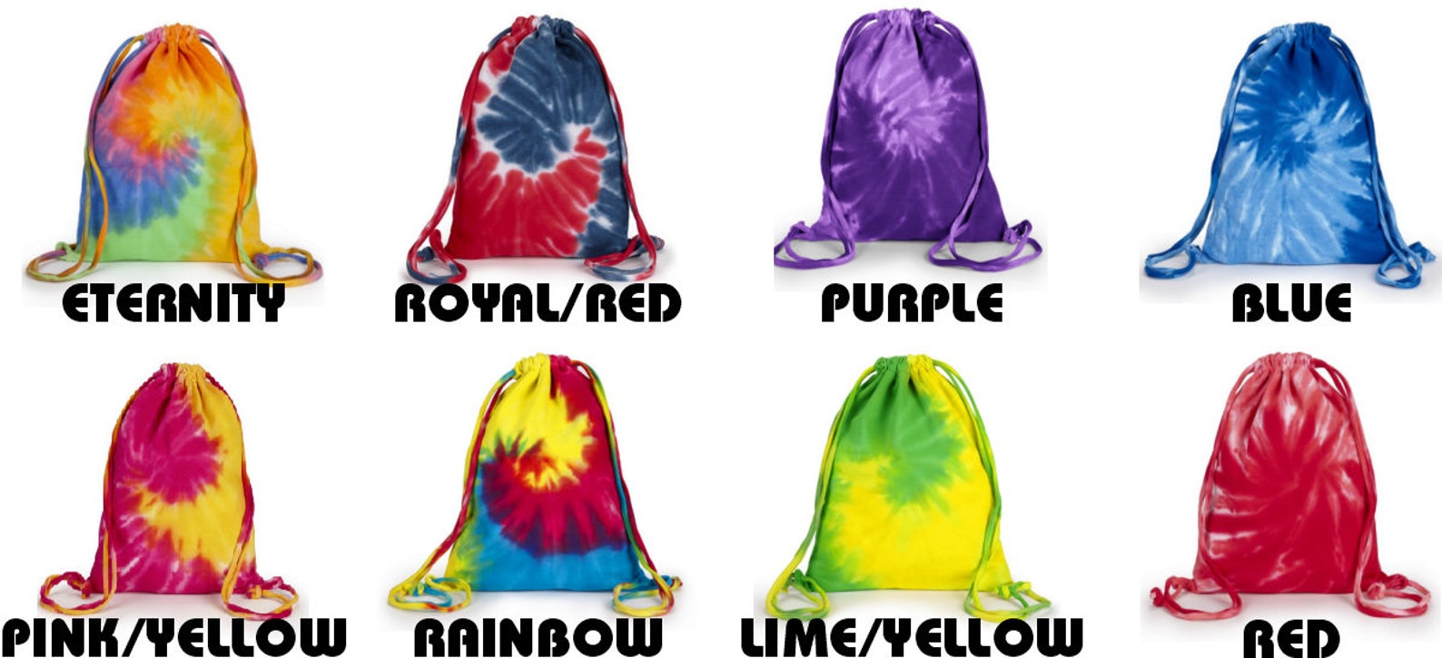 Disney Tie Dye Backpack/glitter Tinkerbell Drawstring Cinch Etsy