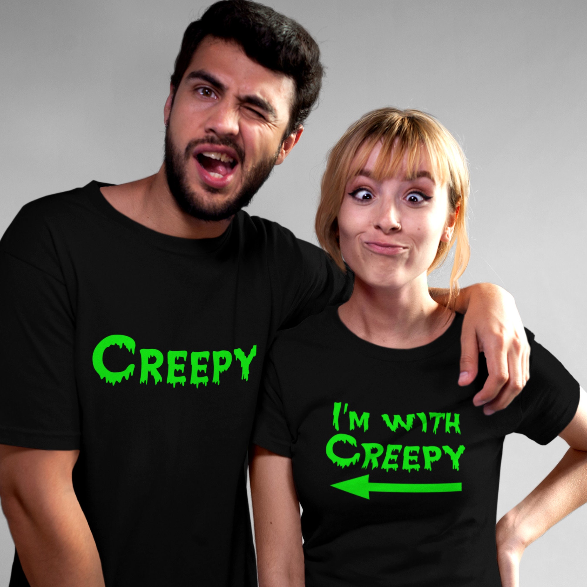 Halloween Couple Shirts/ Creepy/ Im 