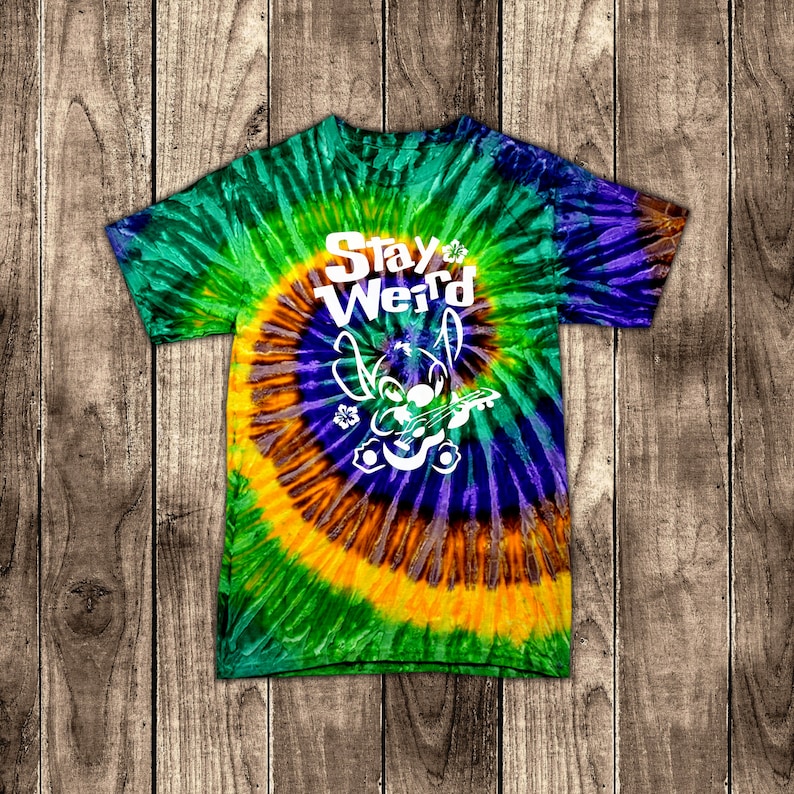 Disney Stitch Tie Dye Shirts/ Stay Weird Funny Ohana Stitch - Etsy