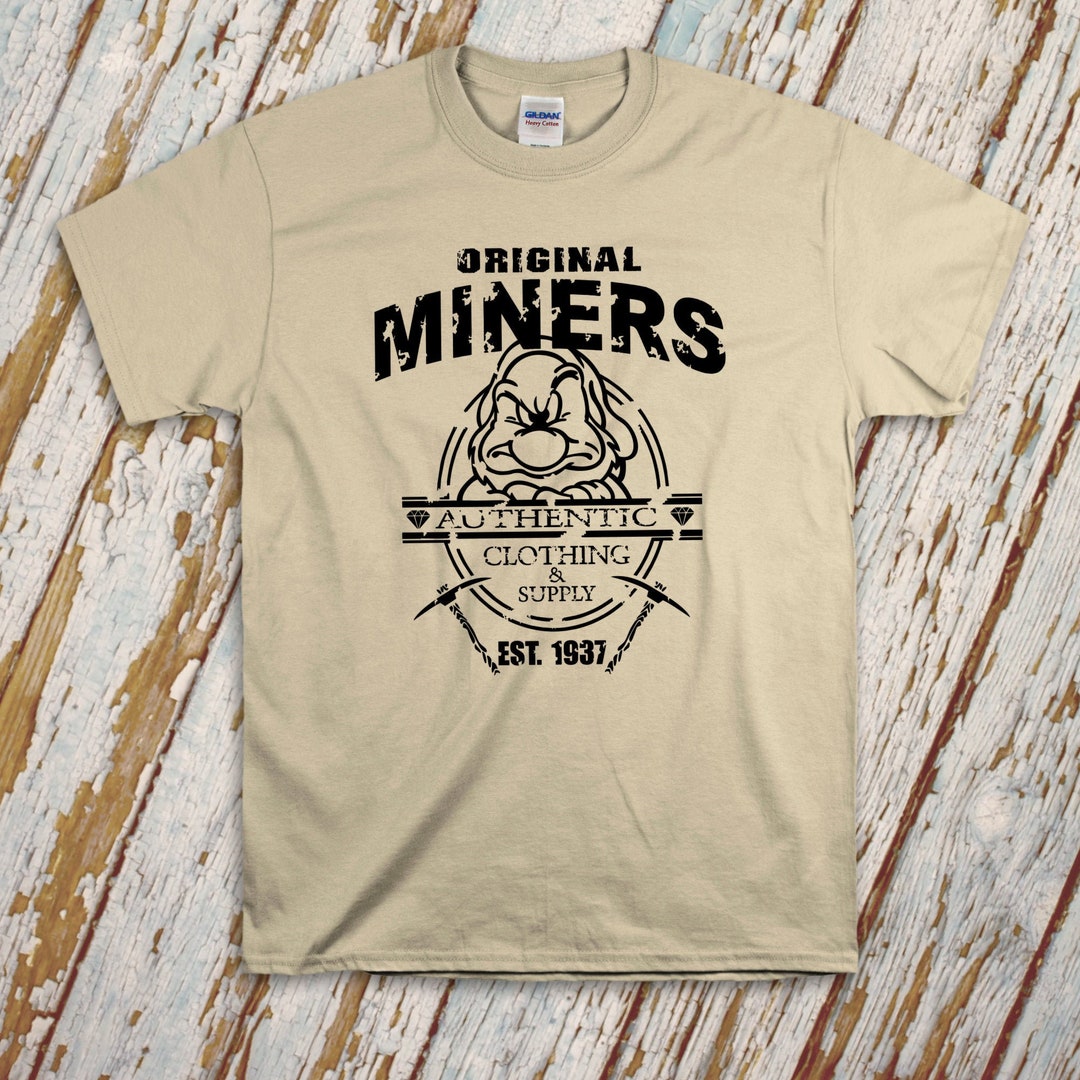 Disney Grumpy Shirts/ Seven Dwarfs Distressed Retro Miners Authentic ...