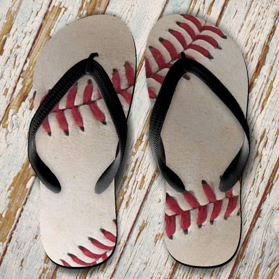 etsy baseball flip flops