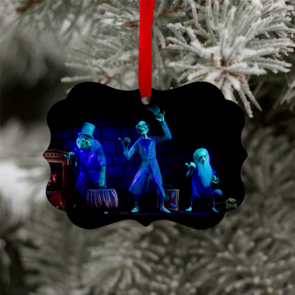 Haunted Mansion Christmas Ornament/ Disney Hitchhiking Ghosts Etsy