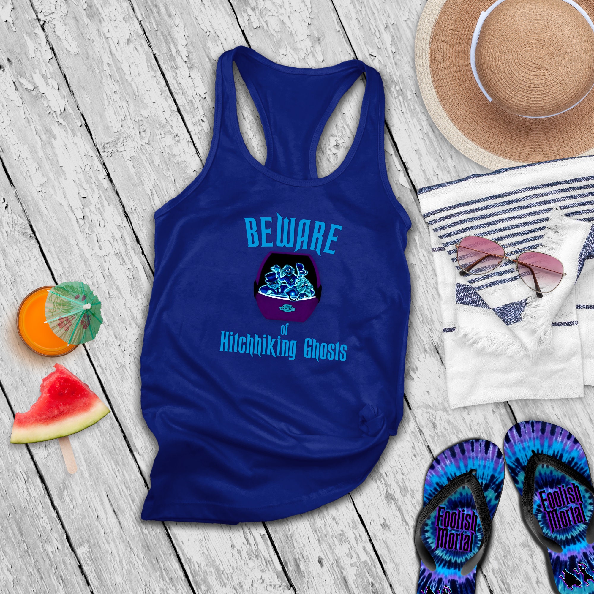 Disney Skyliner Haunted Mansion And A Ghost Will Follow You Home Tank Top Gondola Hitchhiking Ghosts Vacation Women\u2019s Tank