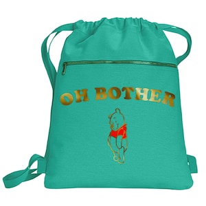 Disney Winnie The Pooh Backpack/ Oh Bother Pooh Bear Antique Gold Vacation Travel Park Bag Gift