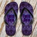 Haunted Mansion Flip Flops/Disney The Haunted Mansion Purple Wallpaper Flip Flops/Disney Purple Flip Flops/Disney Foolish Mortal Sandals 