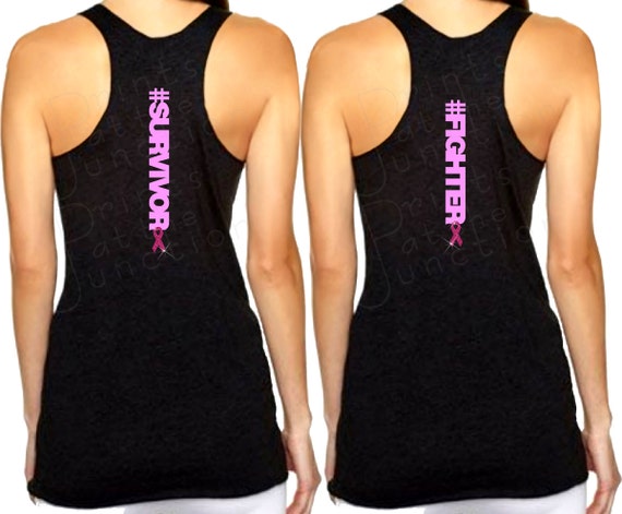 Breast Cancer Hashtag Survivor/ Fighter 