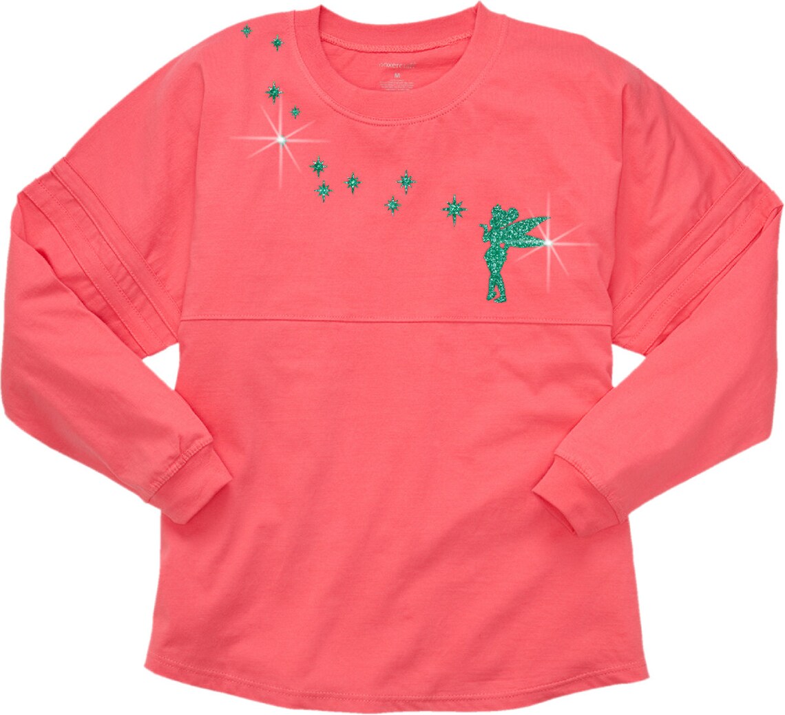 Tinkerbell Jersey/ Glitter Green Tinkerbell Spirit Shirt/ Etsy