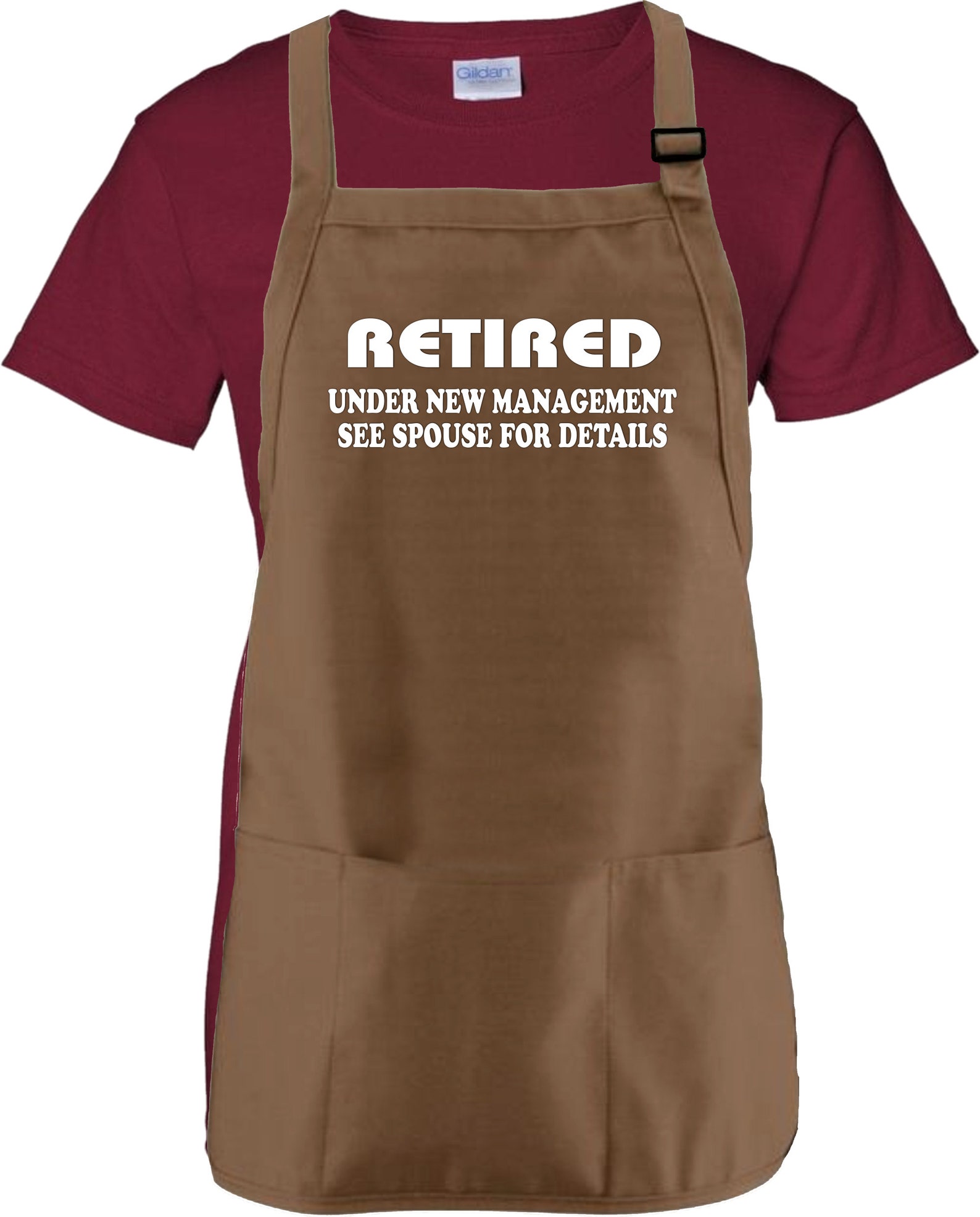 Retirement Apron Gift/ Retired Under New Management See Etsy