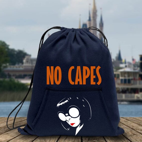 Disney Incredibles Edna Mode Backpack No Capes Incredibles 2 Drawstring Fleece Tote Park Bag Etsy