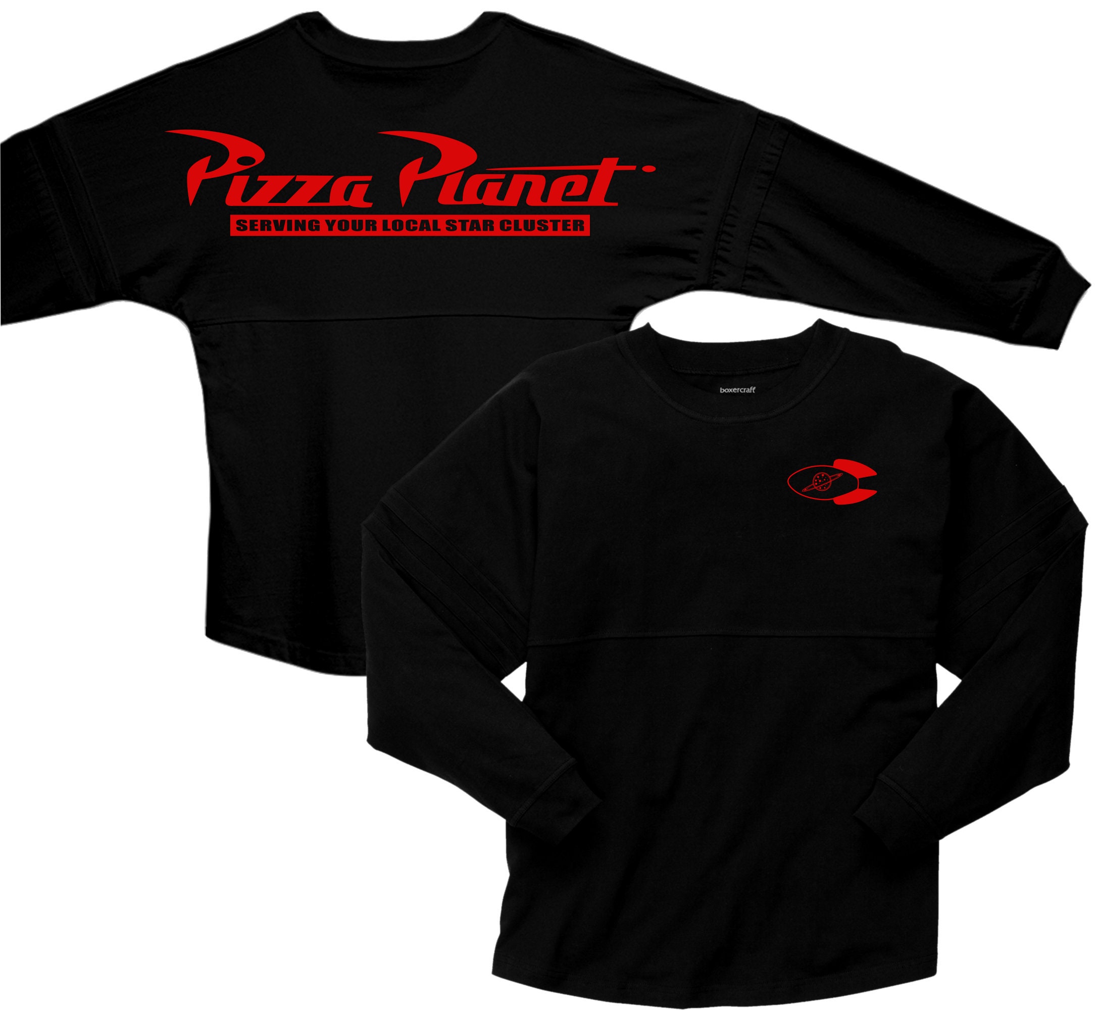 black pizza planet shirt