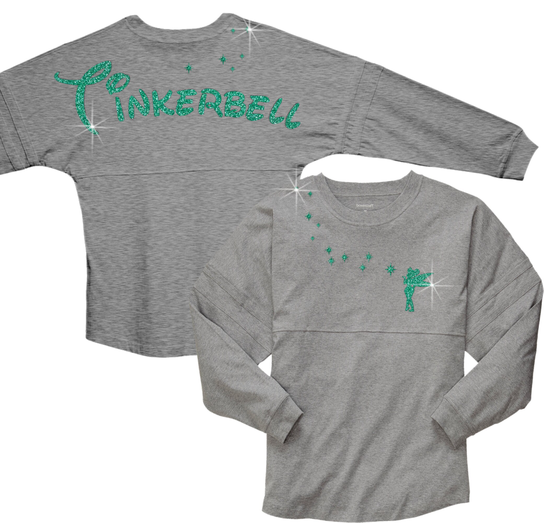 Tinkerbell Jersey/ Glitter Green Tinkerbell Spirit Shirt/ Etsy