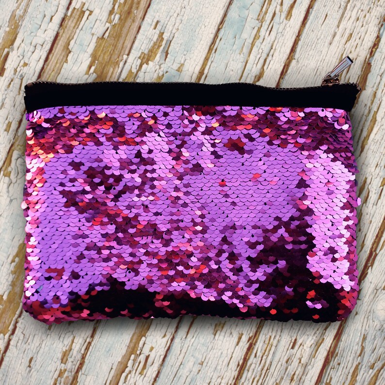 Custom Sequin Cosmetic Bag/ Mermaid Zipper Pouch Gift/ Etsy