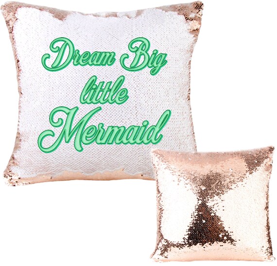 Sequin Pillow Rose Gold Mermaid Throw Pillow Mint Green Dream Big Little Mermaid Girl S Bedroom Reversible Flip Sequin Zipper Pillows