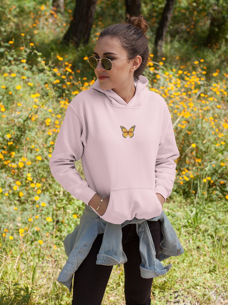 butterfly dream overdyed hoodie sweatshirt