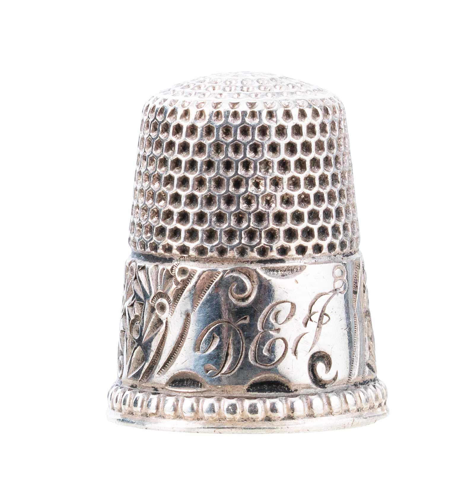 Ketcham McDougall M K D sterling thimble size #8
