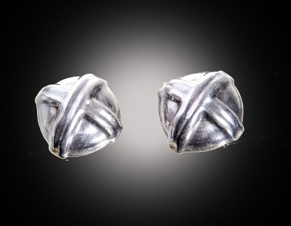 Balesteros Taxco  sterling clip earrings - image 1