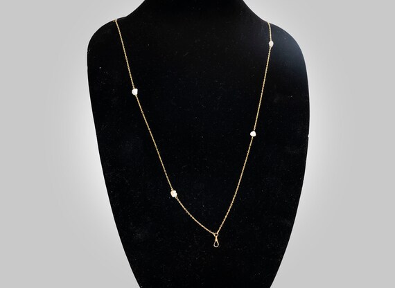 14k & baroque pearls Victorian 50" necklace - image 4