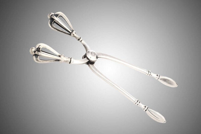 heavy sterling silver tongs W /& S Sorensen Denmark