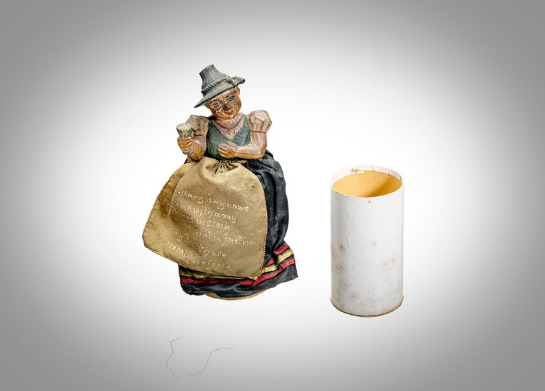 Austrian woman figural candy container